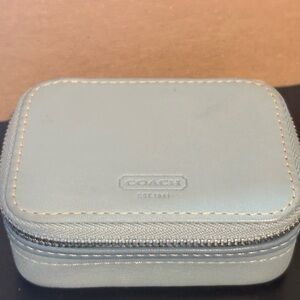 Coach Sky Blue Leather Medicine Case
